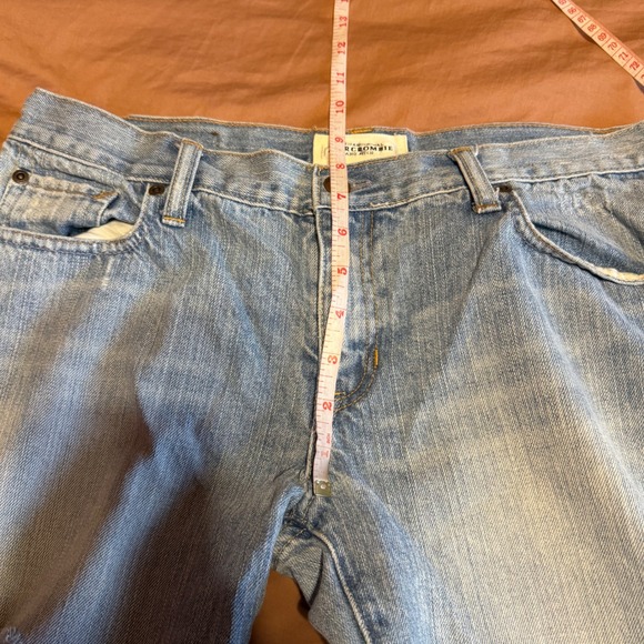 Abercrombie & Fitch Vintage 90s Y2K Low Rise Bootcut Jeans Size 10 Distressed - Picture 10 of 11